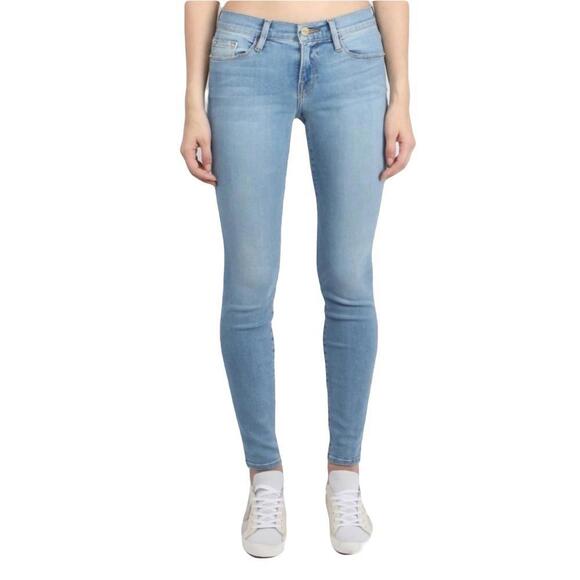 FRAME Le Skinny de Jeanne Light Blue Wash Denim Size 27 - Picture 1 of 9